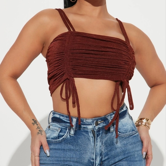 Fashion Nova ruched crop top - Picture 2 of 5